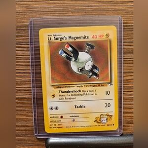 Lt. Surge's Magnemite Pokemon Card